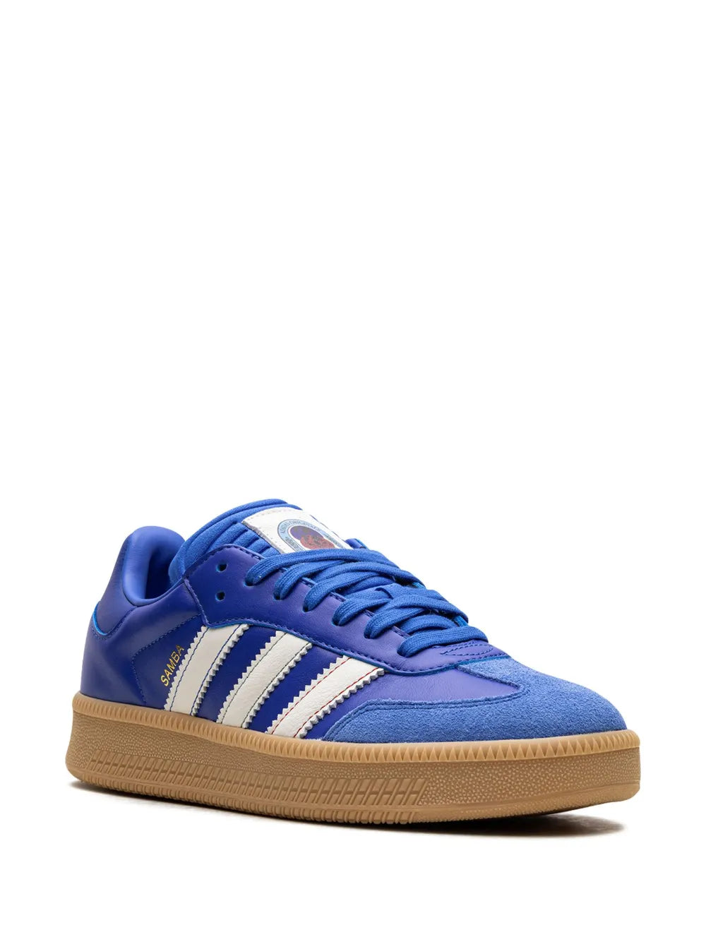 adidas Samba Xlg Olympic Pack - Blue Sneakers — Blue — Size US M 3.5 - US W 5 — Side View