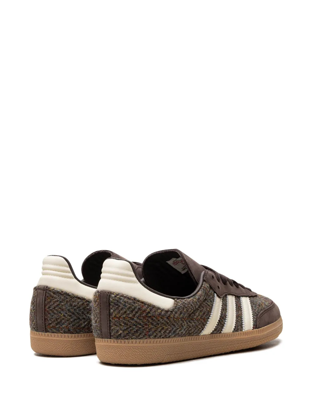 adidas Samba Og Tweed Pack Dark Brown/Cream White/Gum Sneakers — Brown/Beige — Size US M 8.5 - US W 10 — Back View