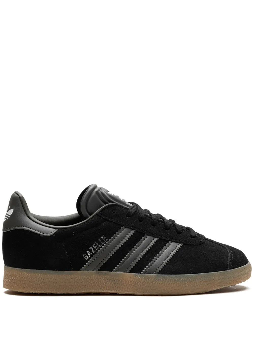 adidas Gazelle Black Sneakers — Black/Grey — Size US M 3.5 - US W 5 — Front View