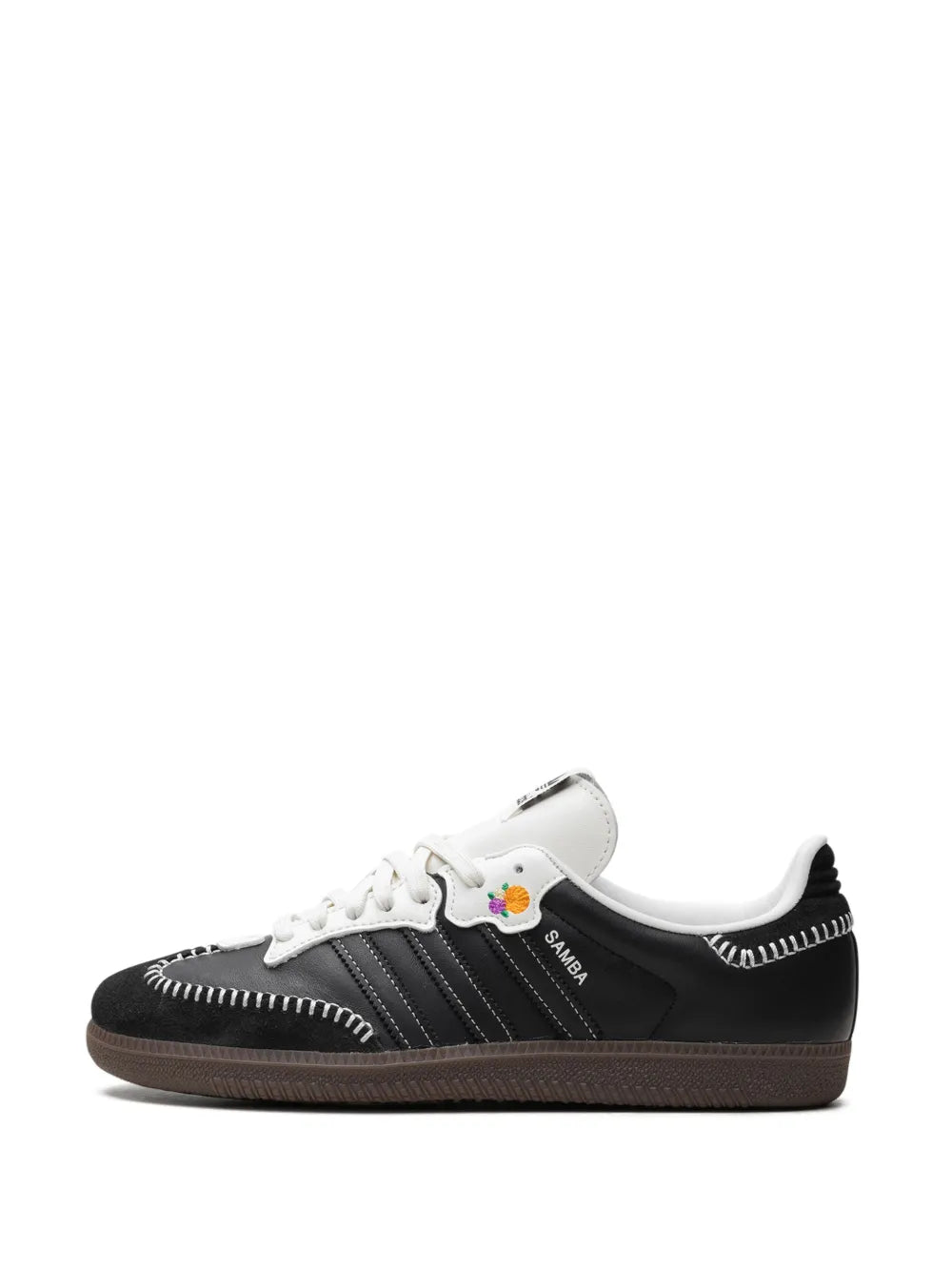 adidas Samba Og D? De Los Muertos - Black Sneakers — Black/Off-White/Grey — Size US M 11.5 - US W 13 — Detail View