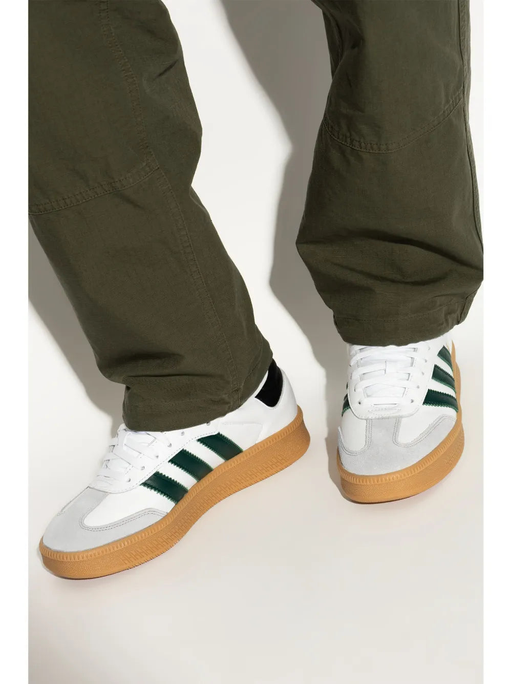 adidas Samba Xlg Sneakers — White/Green — Size US M 3.5 - US W 5 — Side View