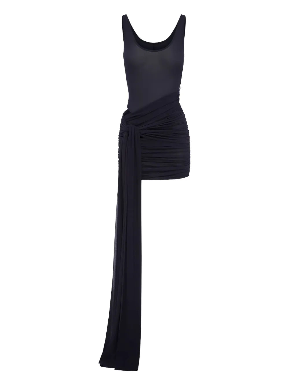 Alex Perry Ruched Mini Dress — Blue/ Navy/ Red — Size XS — Front View