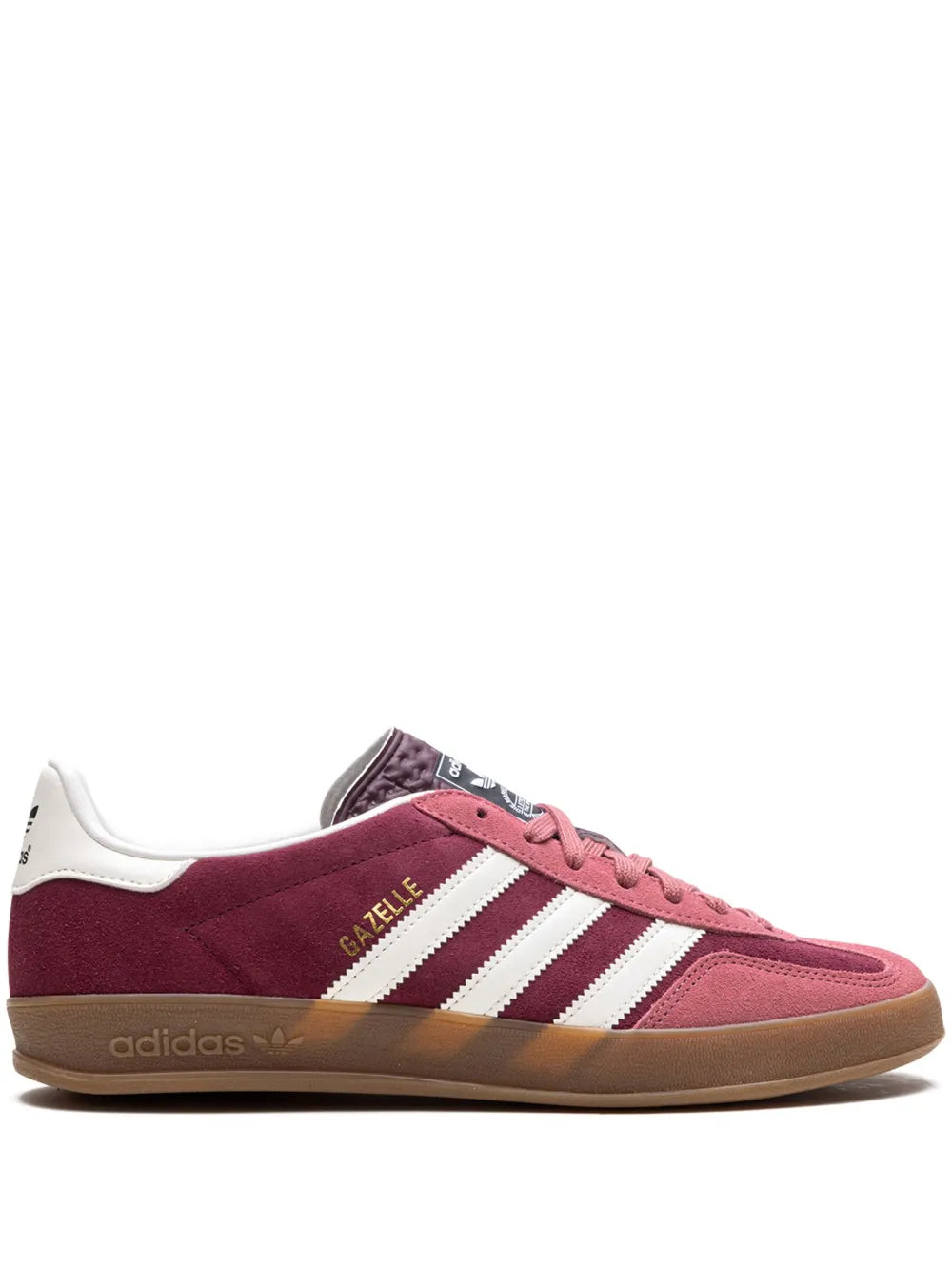 adidas Gazelle Indoor Maroon Sneakers — Burgundy — Size US M 3.5 - US W 5 — Front View