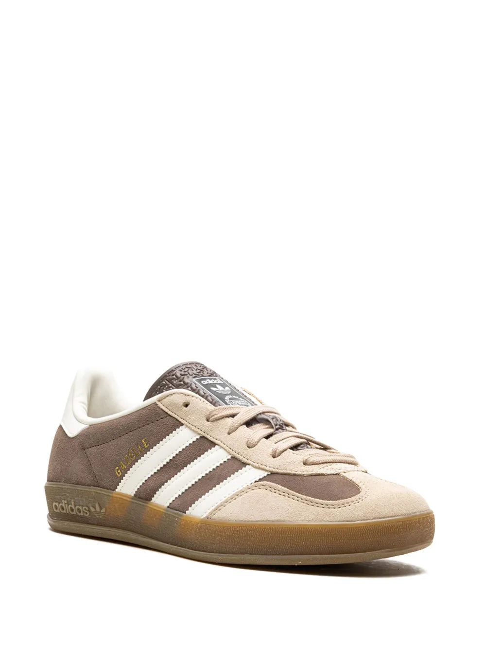 adidas Gazelle Indoor Earth Strata/Cloud White/Magic Beige Sneakers — Beige/Brown/White — Size US M 3.5 - US W 5 — Side View