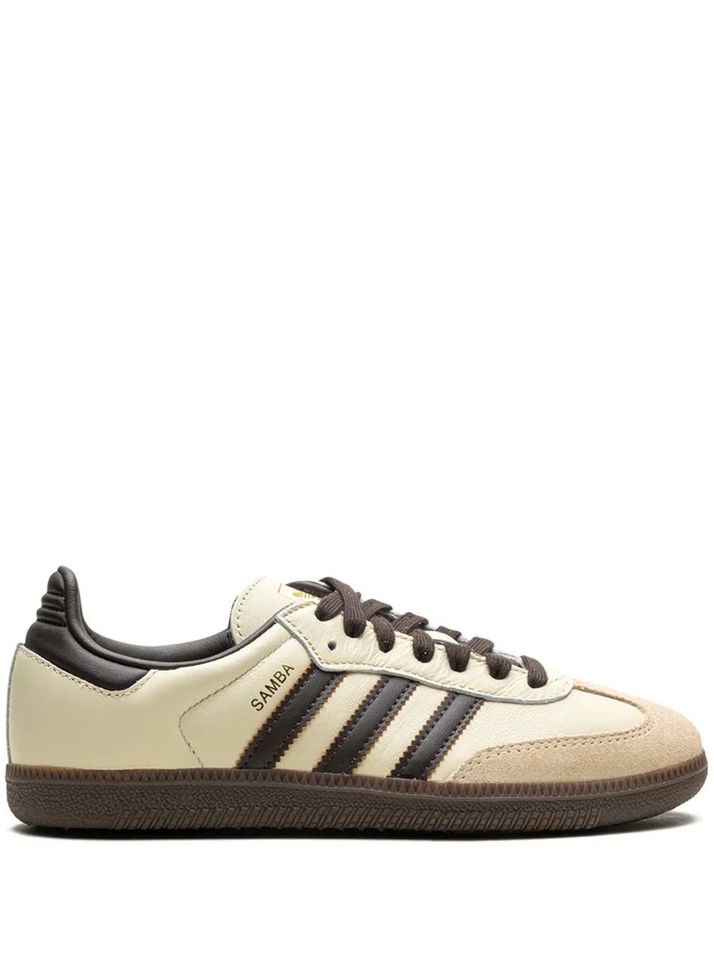 adidas Samba Og Cream White/Dark Brown Sneakers — Cream White/Brown — Size US M 11.5 - US W 13 — Front View