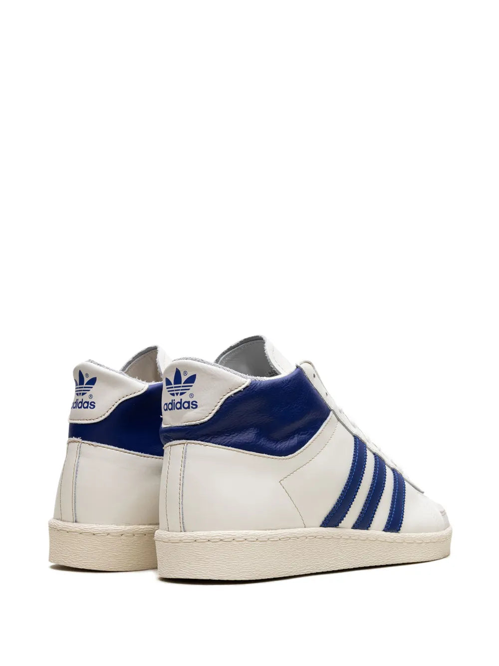 adidas Jabbar Hi Off White/Collegiate Royal Sneakers — White — Size US M 11 - US W 12.5 — Back View