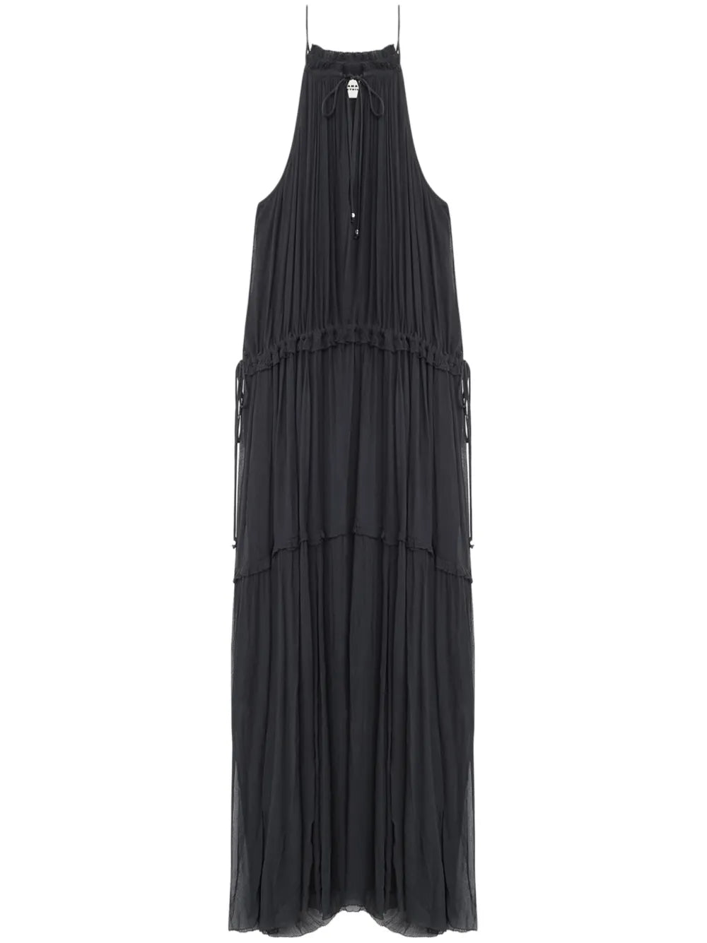 Marant Etoile Alita Maxi Dress — Black/ Red — Size XS — Front View