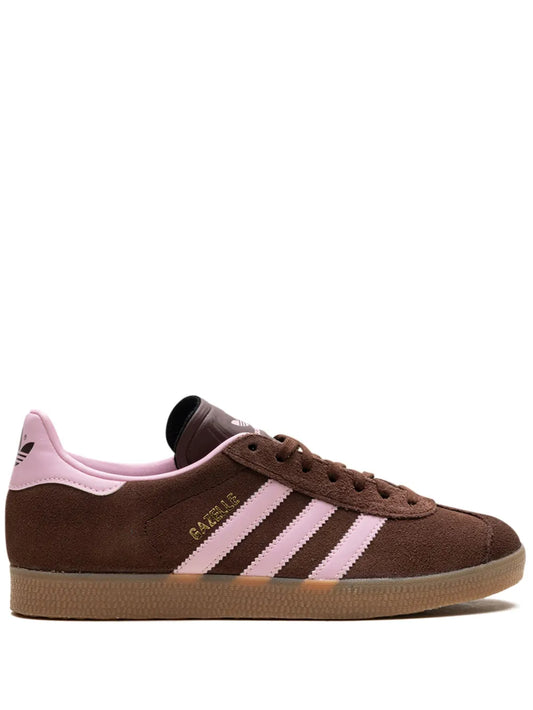 adidas Gazelle Auburn/Clear Pink Sneakers — Auburn Brown/Light Pink — Size US M 3.5 - US W 5 — Front View