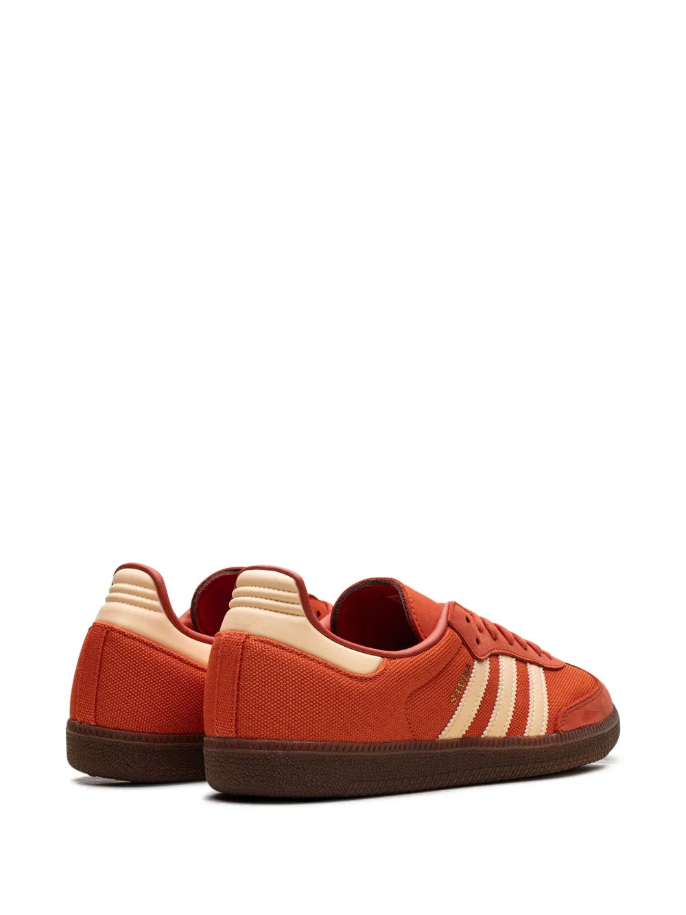 adidas Samba Og Collegiate Orange Sneakers — Orange/Ecru/Red — Size US M 9.5 - US W 11 — Back View