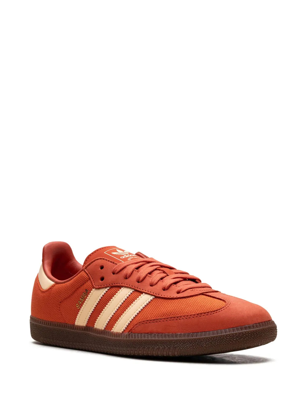 adidas Samba Og Collegiate Orange Sneakers — Orange/Ecru/Red — Size US M 9.5 - US W 11 — Side View