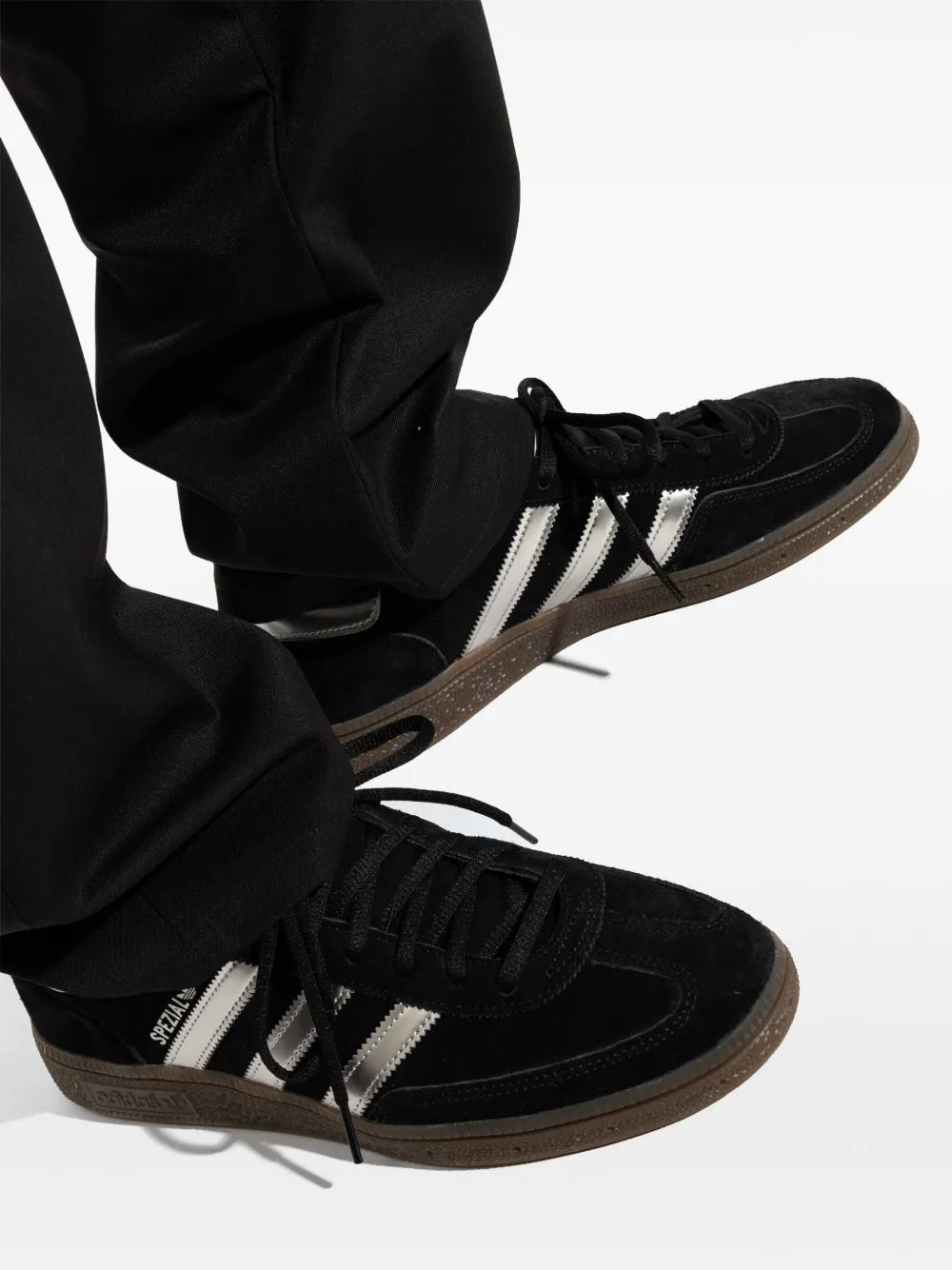 adidas Handball Spezial Sneakers — Black — Size US M 6.5 - US W 8 — Lifestyle View