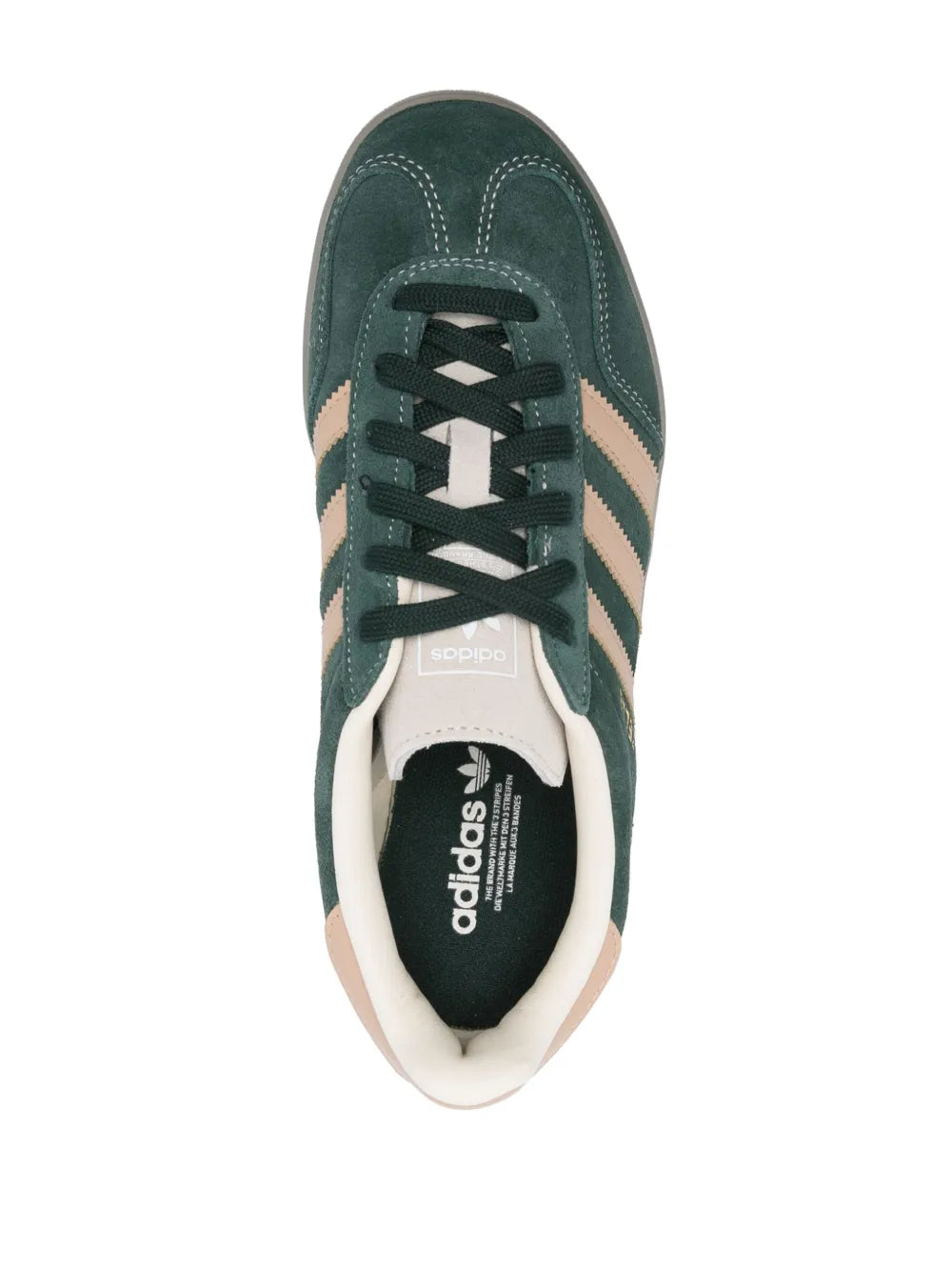 adidas Gazelle Indoor Sneakers — Teal Green — Size US M 3.5 - US W 5 — Top View