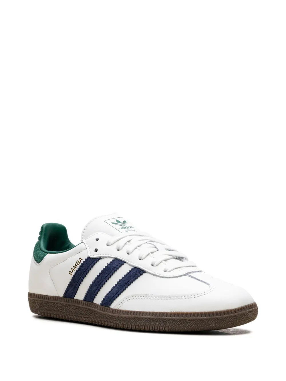 adidas Samba Og Black/White/Collegiate Green Sneakers — White — Size US M 10.5 - US W 12 — Side View