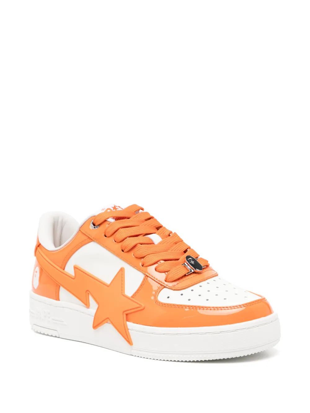 A Bathing Ape?Bape Sta Sneakers — Orange/White — Size US M 3.5 - US W 5 — Side View