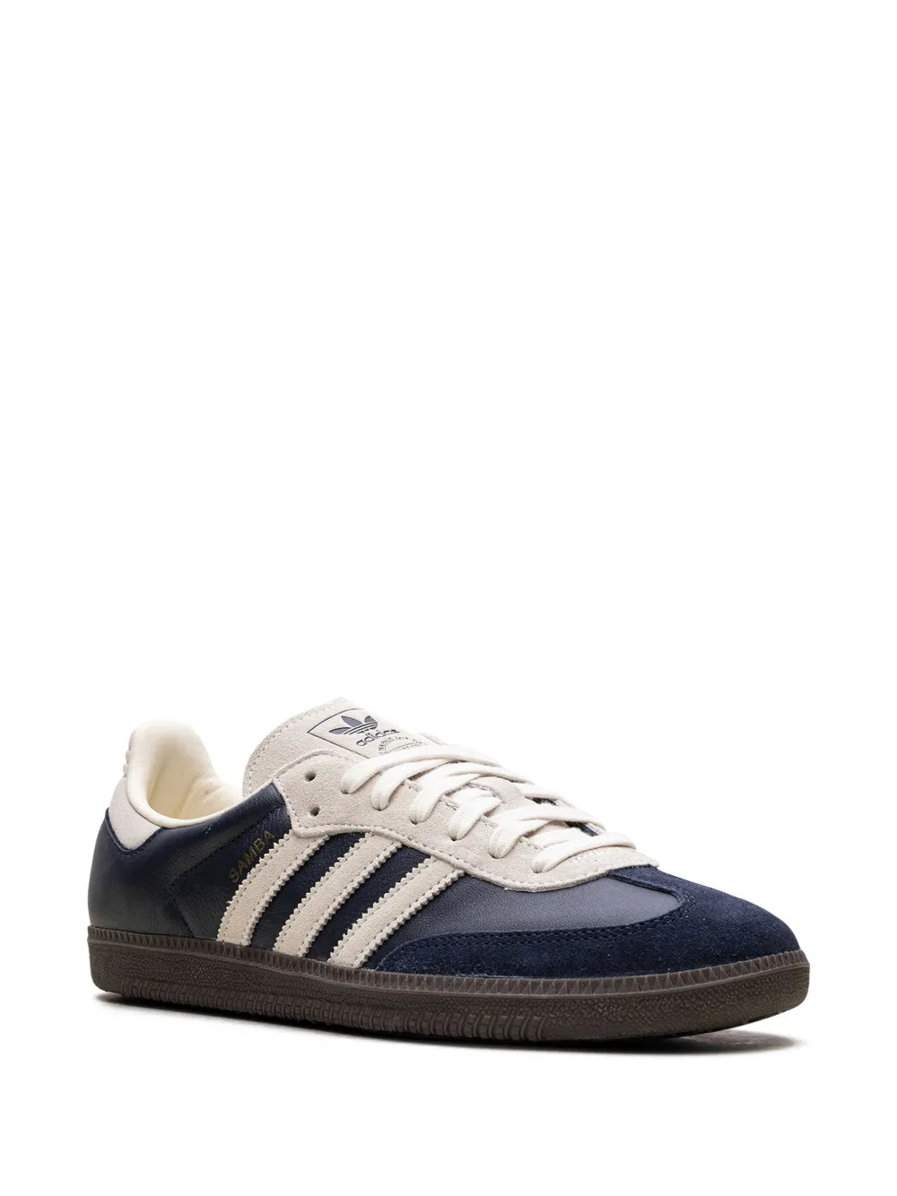 adidas Samba Og Aurora Ink/Cream White Sneakers — Navy Blue/White — Size US M 10.5 - US W 12 — Side View