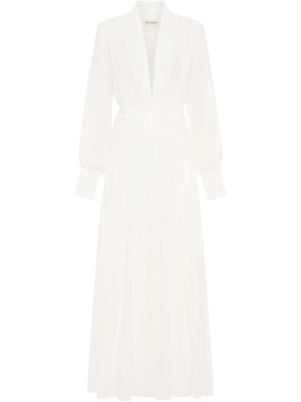 Nicholas Jocelyn Dress — White/ Red — Size XXL — Front View