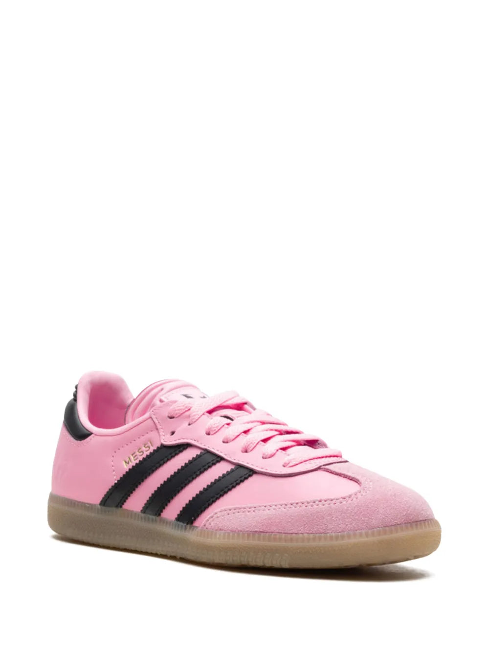 adidas Samba Lionel Messi - Light Pink/Core Black/Gum Sneakers — Pink — Size US M 10.5 - US W 12 — Side View