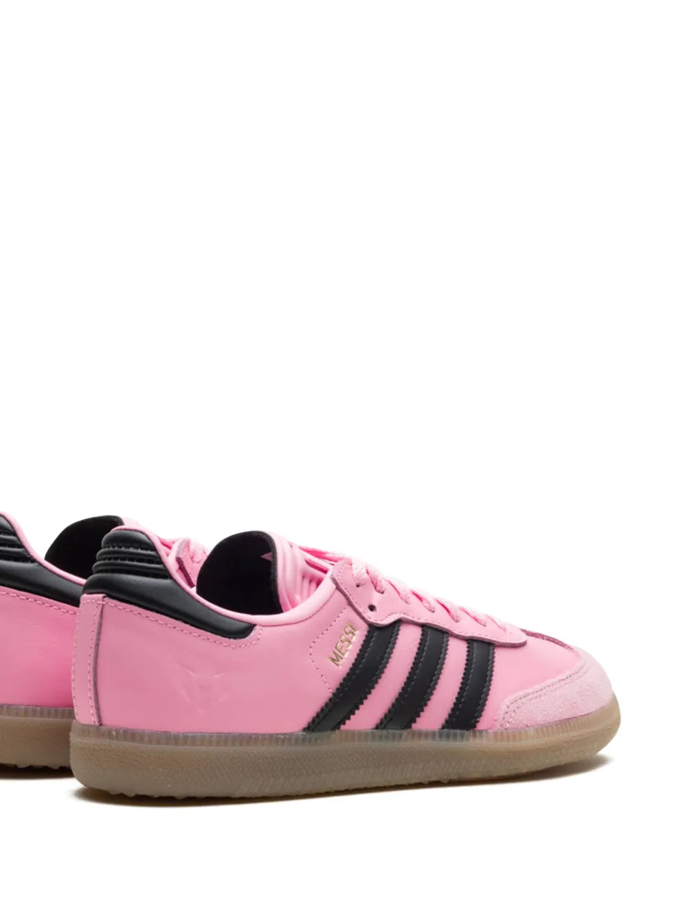 adidas Samba Lionel Messi - Light Pink/Core Black/Gum Sneakers — Pink — Size US M 10.5 - US W 12 — Back View