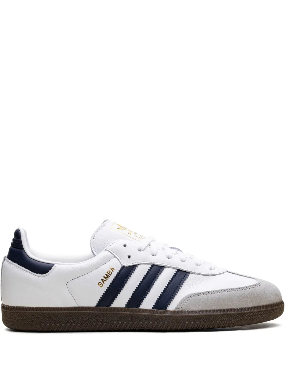 adidas Samba Og White/Navy/Gum Sneakers — White — Size US M 8.5 - US W 10 — Front View