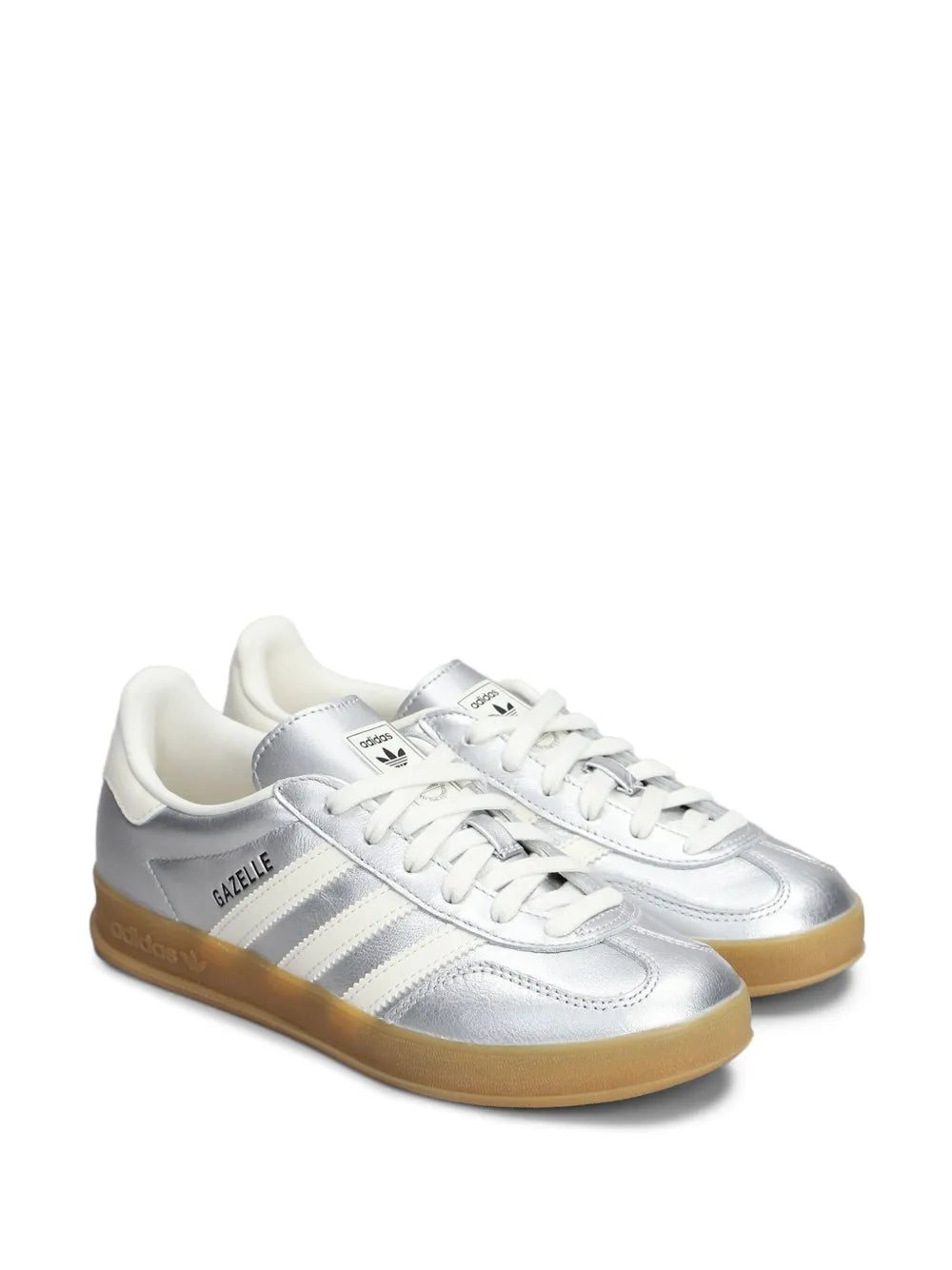 adidas Gazelle Sneakers — Silver-Tone — Size US M 4 - US W 5.5 — Side View