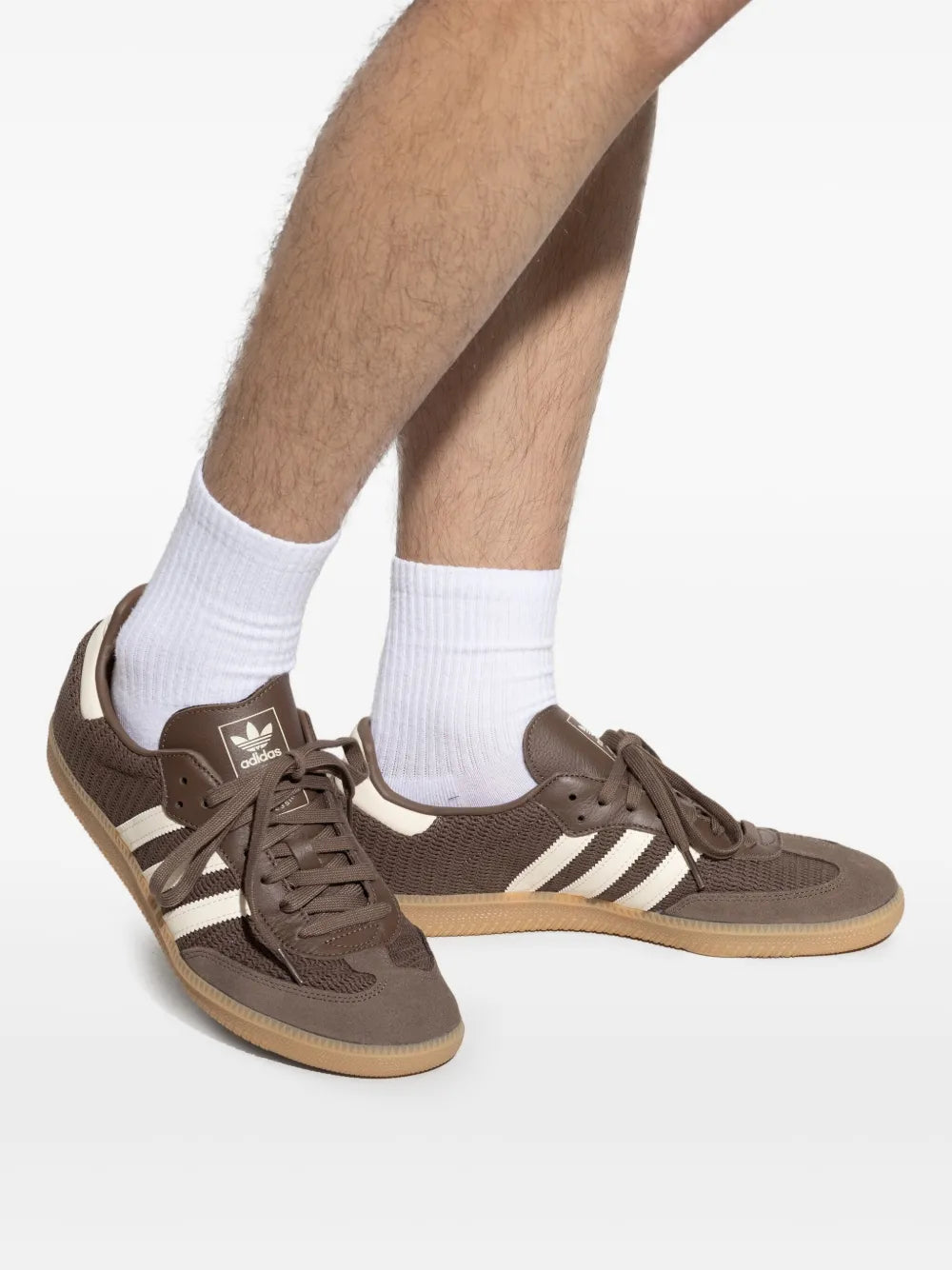 adidas Samba Sneakers — Brown — Size US M 7.5 - US W 9 — Lifestyle View