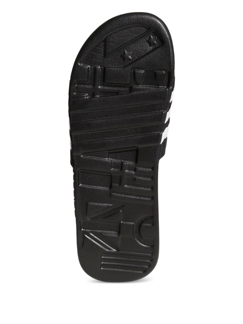 adidas Adissage Slides Black Slides — Black — Size US M 4.5 - US W 6 — Back View
