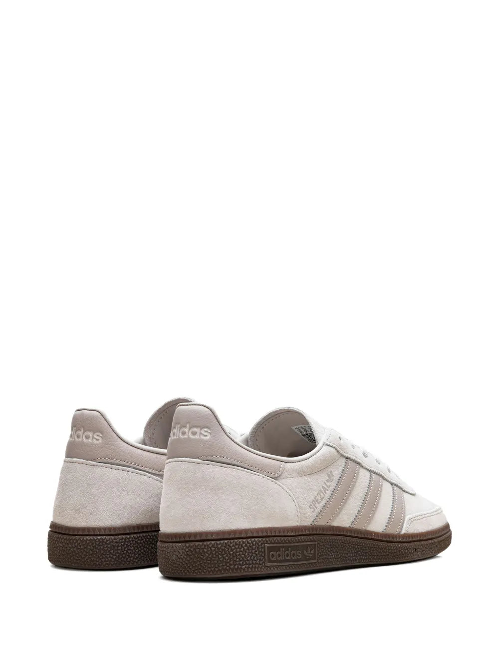 adidas Handball Spezial Alumina/Wonder Beige Sneakers — Light Grey — Size US M 8.5 - US W 10 — Back View