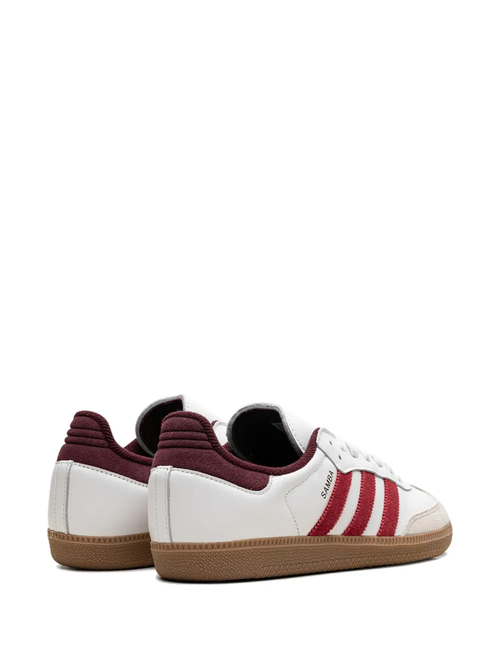 adidas Samba Og Core White/Better Scarlet/Shadow Red Sneakers — White — Size US M 9.5 - US W 11 — Back View