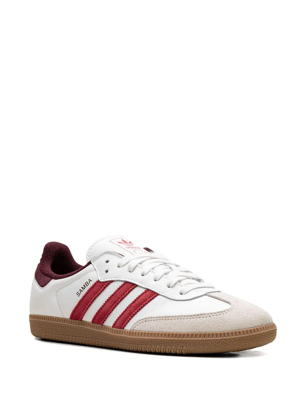 adidas Samba Og Core White/Better Scarlet/Shadow Red Sneakers — White — Size US M 9.5 - US W 11 — Side View