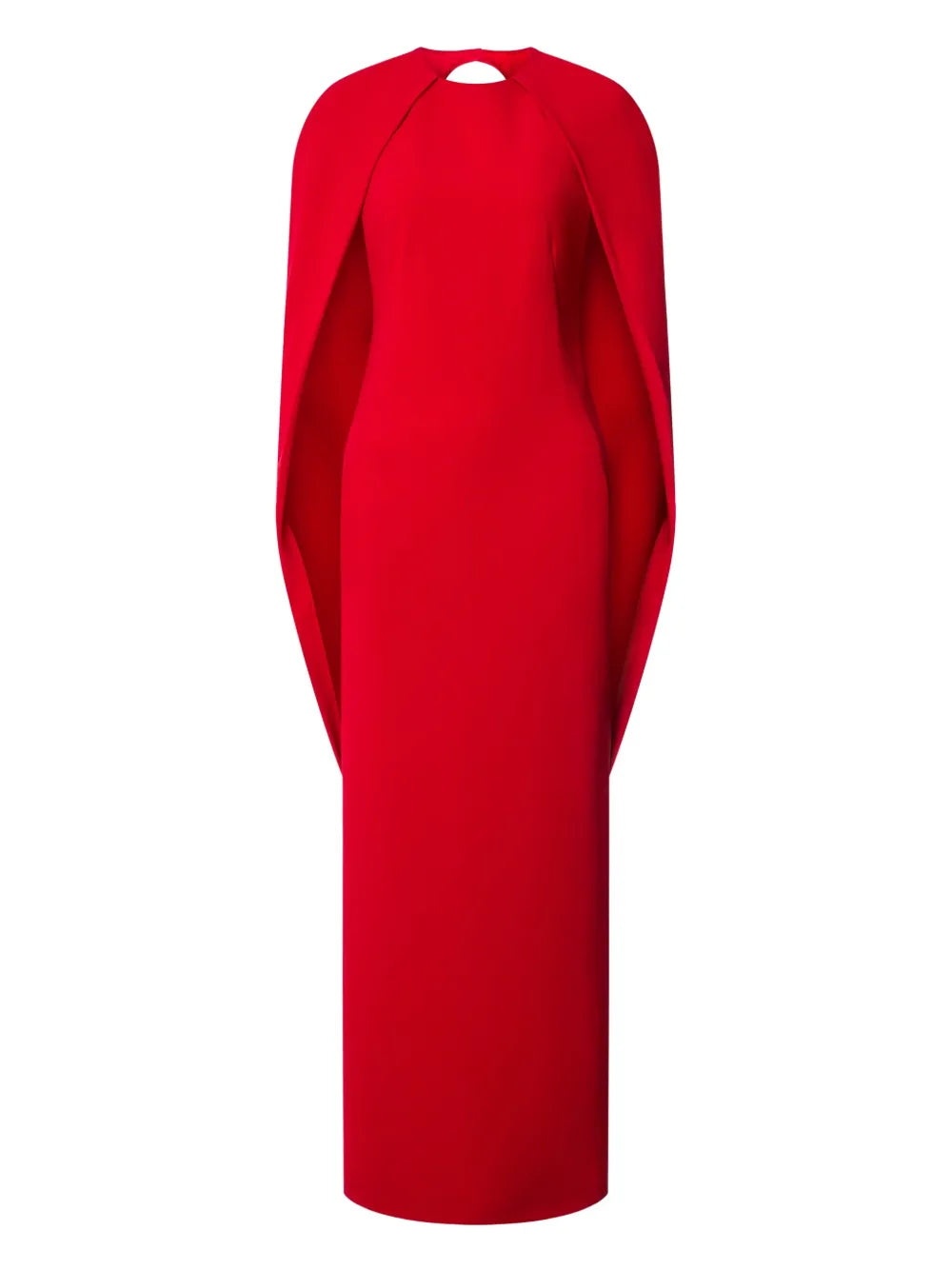 Alberta Ferretti Crepe Dress — Red — Size XS — Front View