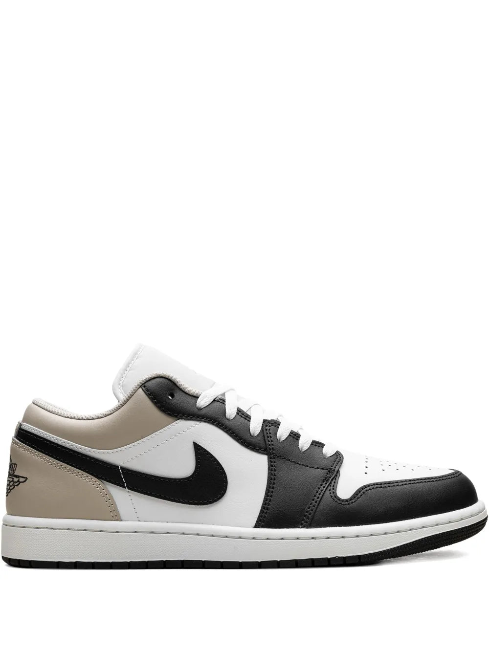 Air Jordan 1 Low Summit White/Rattan Sneakers — Black — Size US M 10.5 - US W 12 — Front View