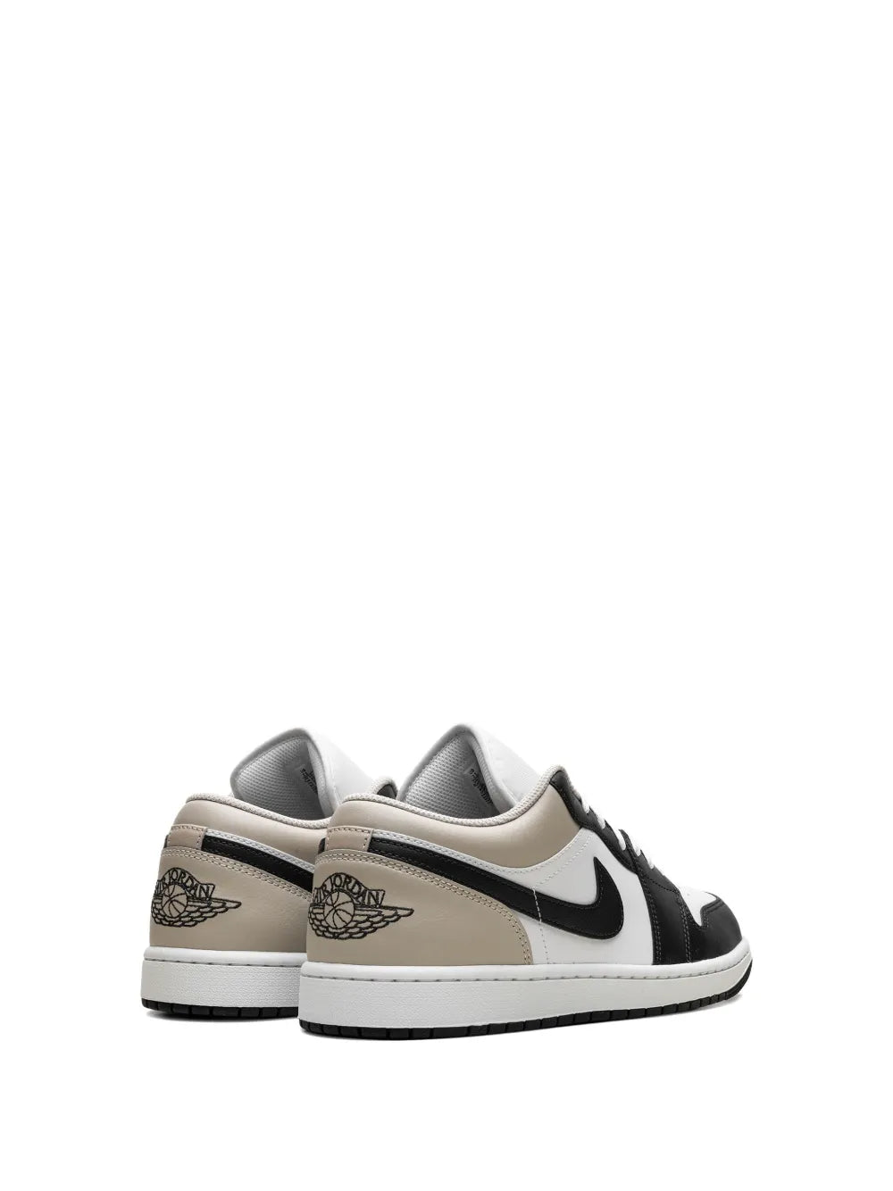 Air Jordan 1 Low Summit White/Rattan Sneakers — Black — Size US M 10.5 - US W 12 — Back View