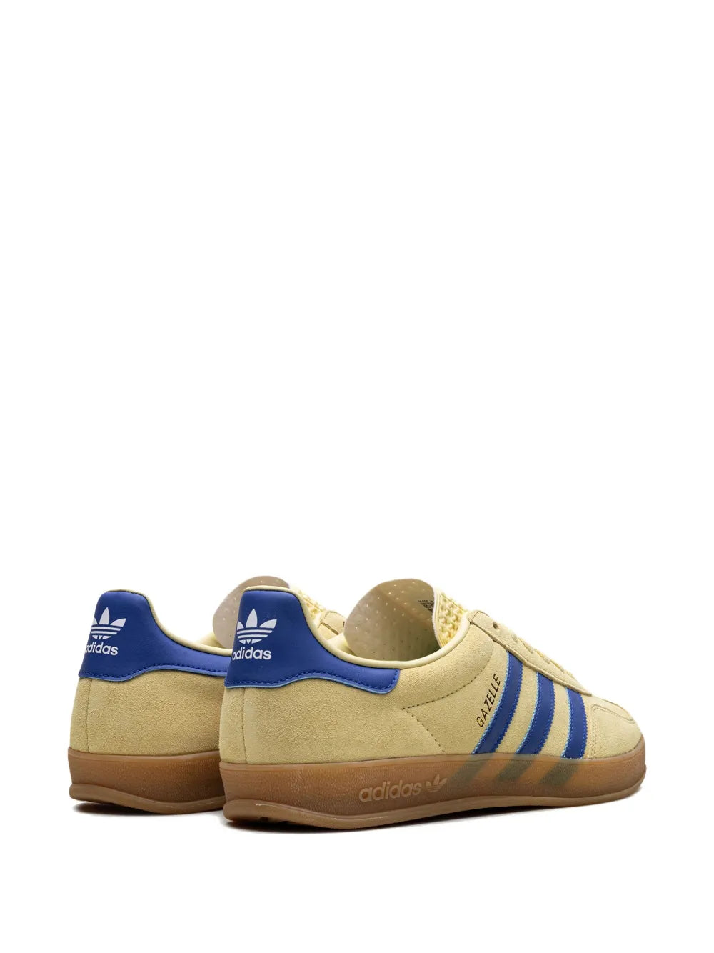 adidas Gazelle Indoor Powder Yellow/Royal Blu Sneakers — Light Beige — Size US M 5.5 - US W 7 — Back View