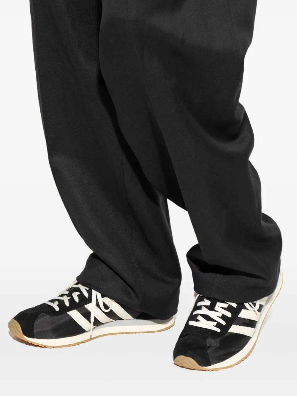 adidas Pampanga Spzl Sneakers — Black — Size US M 4.5 - US W 6 — Lifestyle View