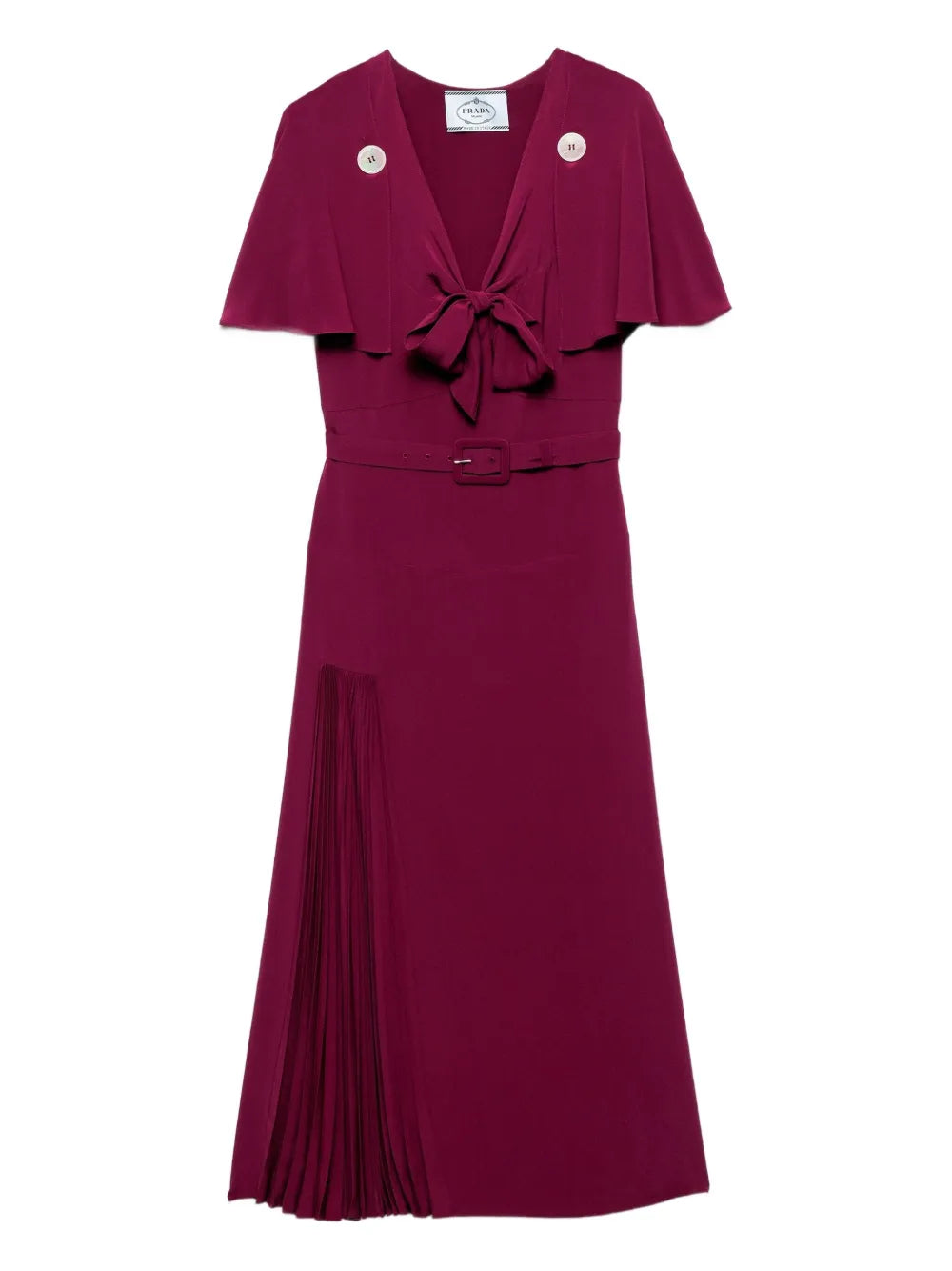 Prada Silk Dress — Red/ Pink — Size XS — Front View