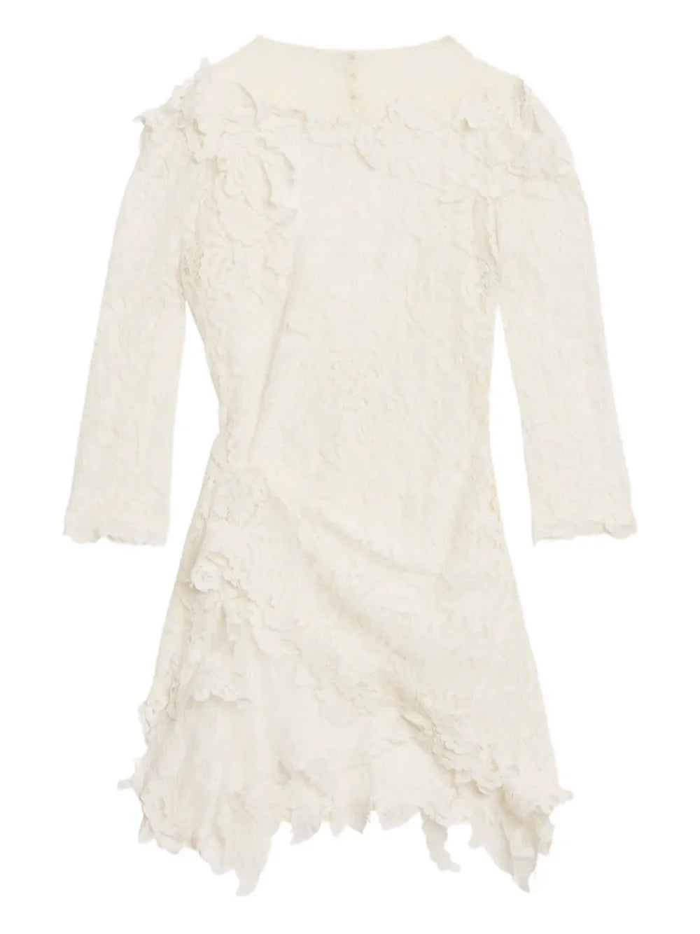 Isabel Marant Rubiana Floral Lace Ruffled Dress — White — Size XXL — Front View