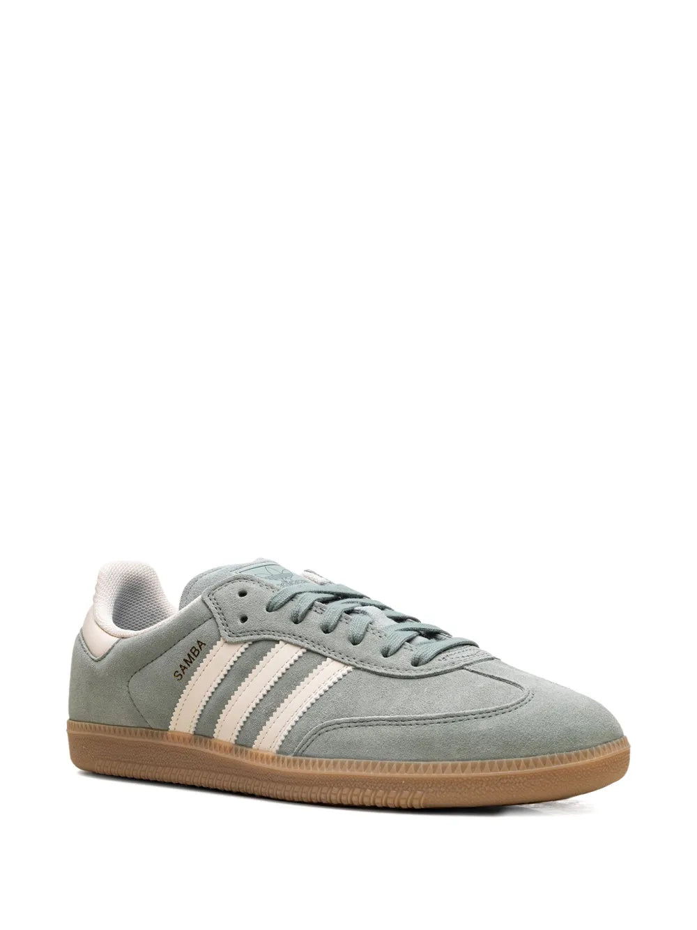 adidas Samba Silver Green/Wonder White Sneakers — Silver Green — Size US M 8.5 - US W 10 — Side View