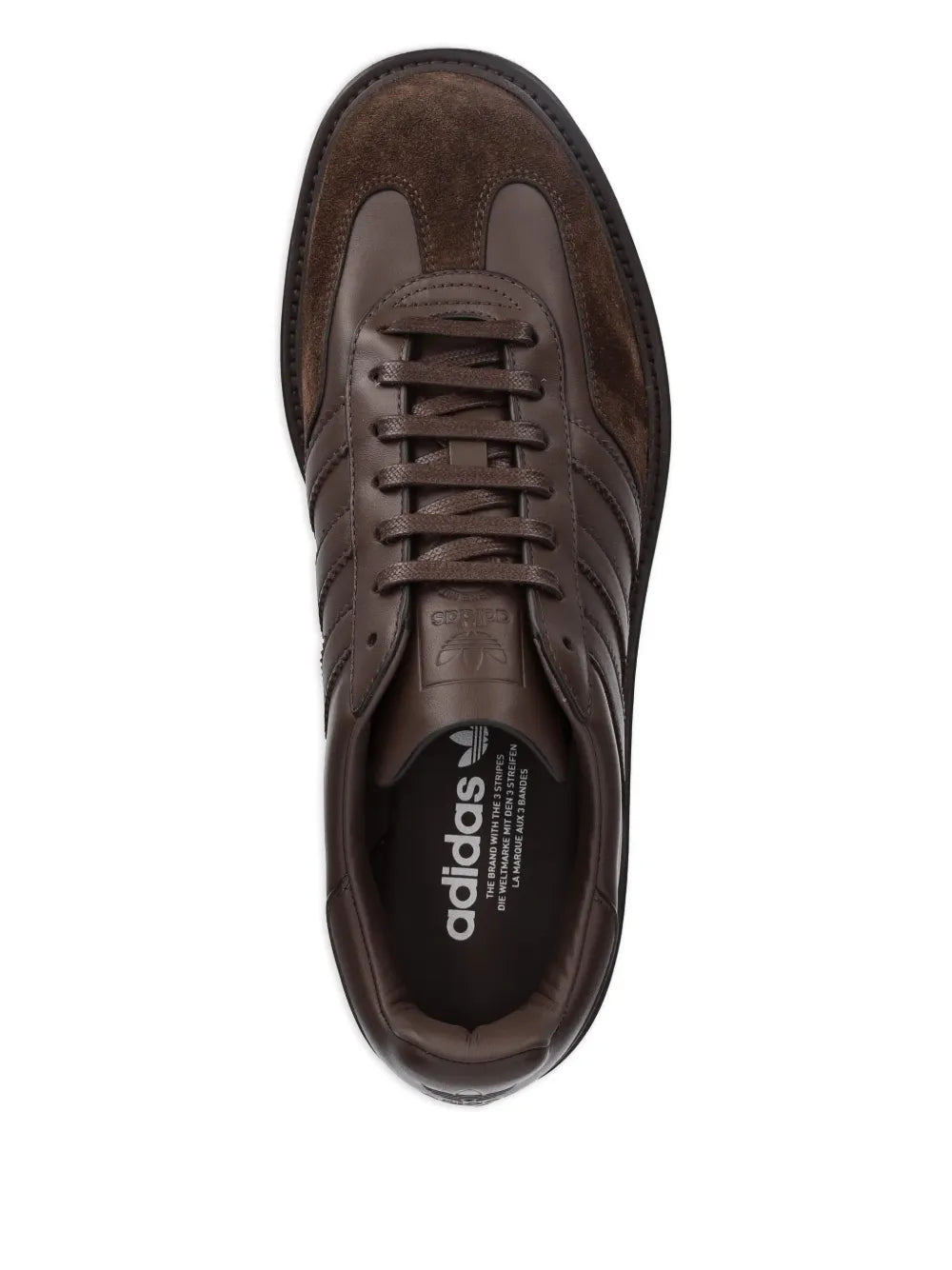 adidas Gazelle Indoor Sneakers — Chocolate Brown — Size US M 8 - US W 9.5 — Back View