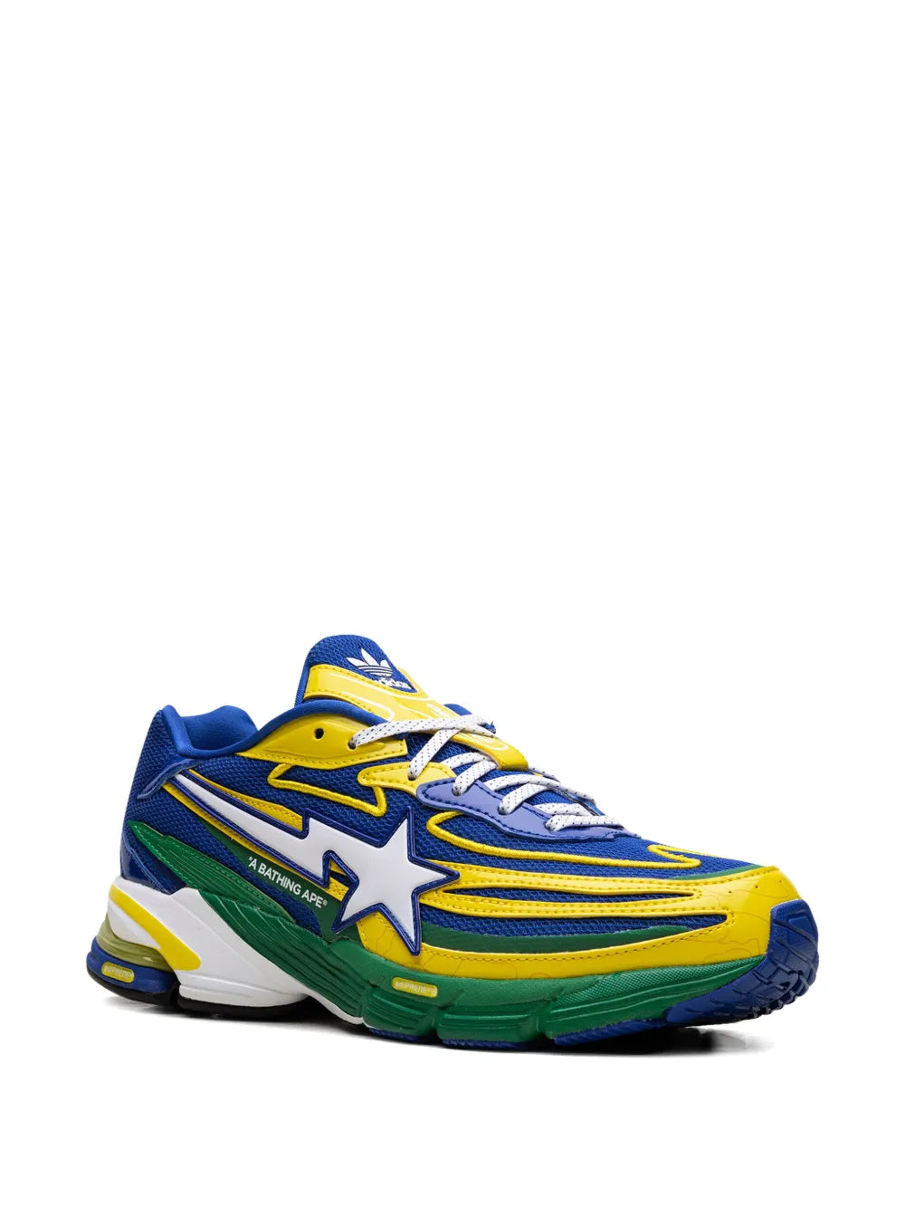 adidas Orketro Bape Yellow Blue Green Sneakers — Blue — Size US M 4.5 - US W 6 — Side View