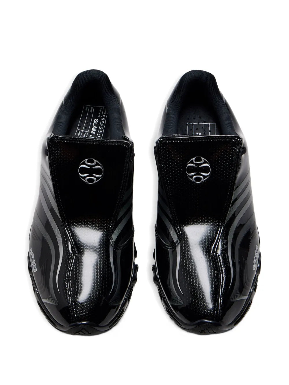 adidas Megaride F50 Stripes-Detail Sneakers — Black — Size US M 10 - US W 11.5 — Side View