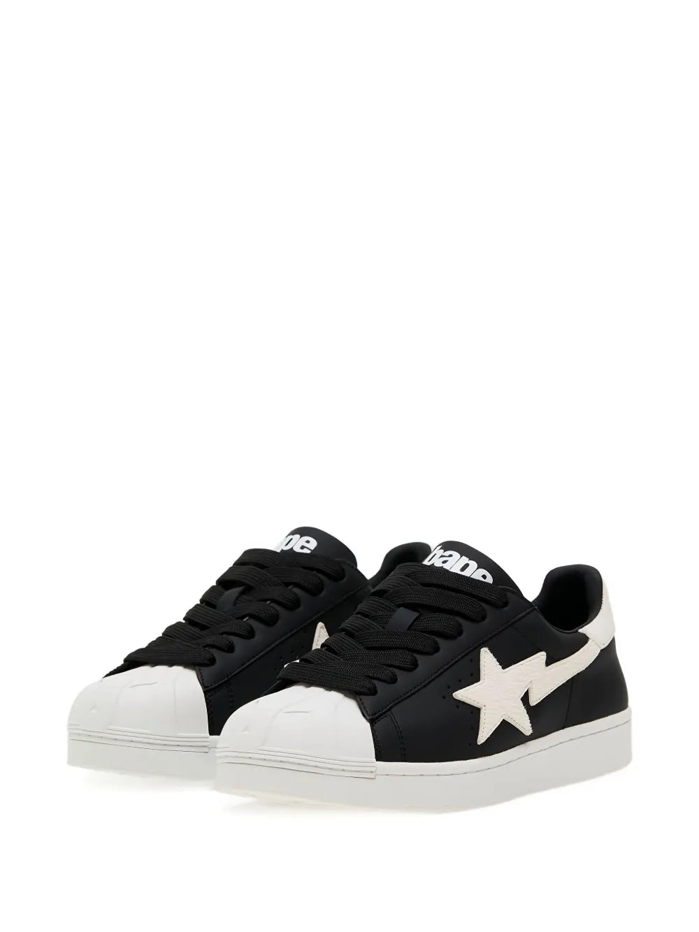 A Bathing Ape?Star Lightning Bolt Sneakers — Black — Size US M 3.5 - US W 5 — Side View