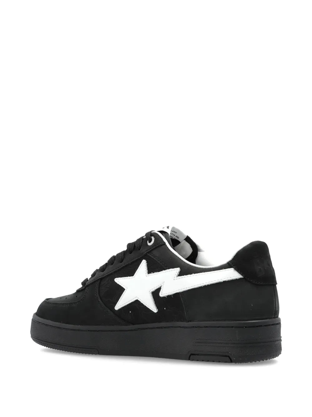 A Bathing Ape?Sk8 Sta 3 Star-Embellished Leather Sneakers — Black — Size US M 3.5 - US W 5 — Side View