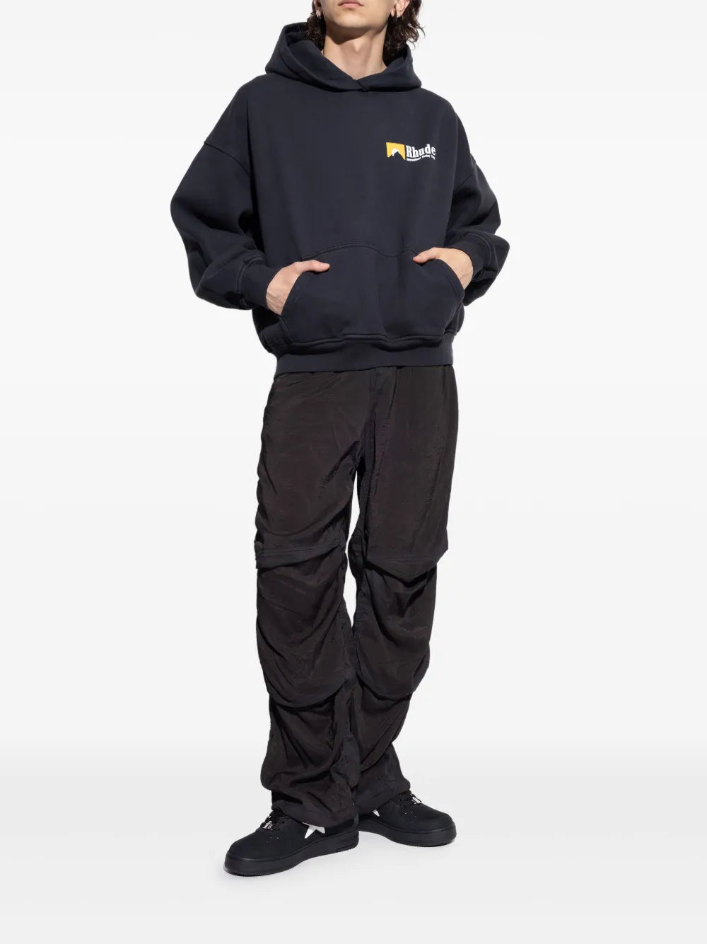 A Bathing Ape?Sk8 Sta 3 Star-Embellished Leather Sneakers — Black — Size US M 3.5 - US W 5 — Top View