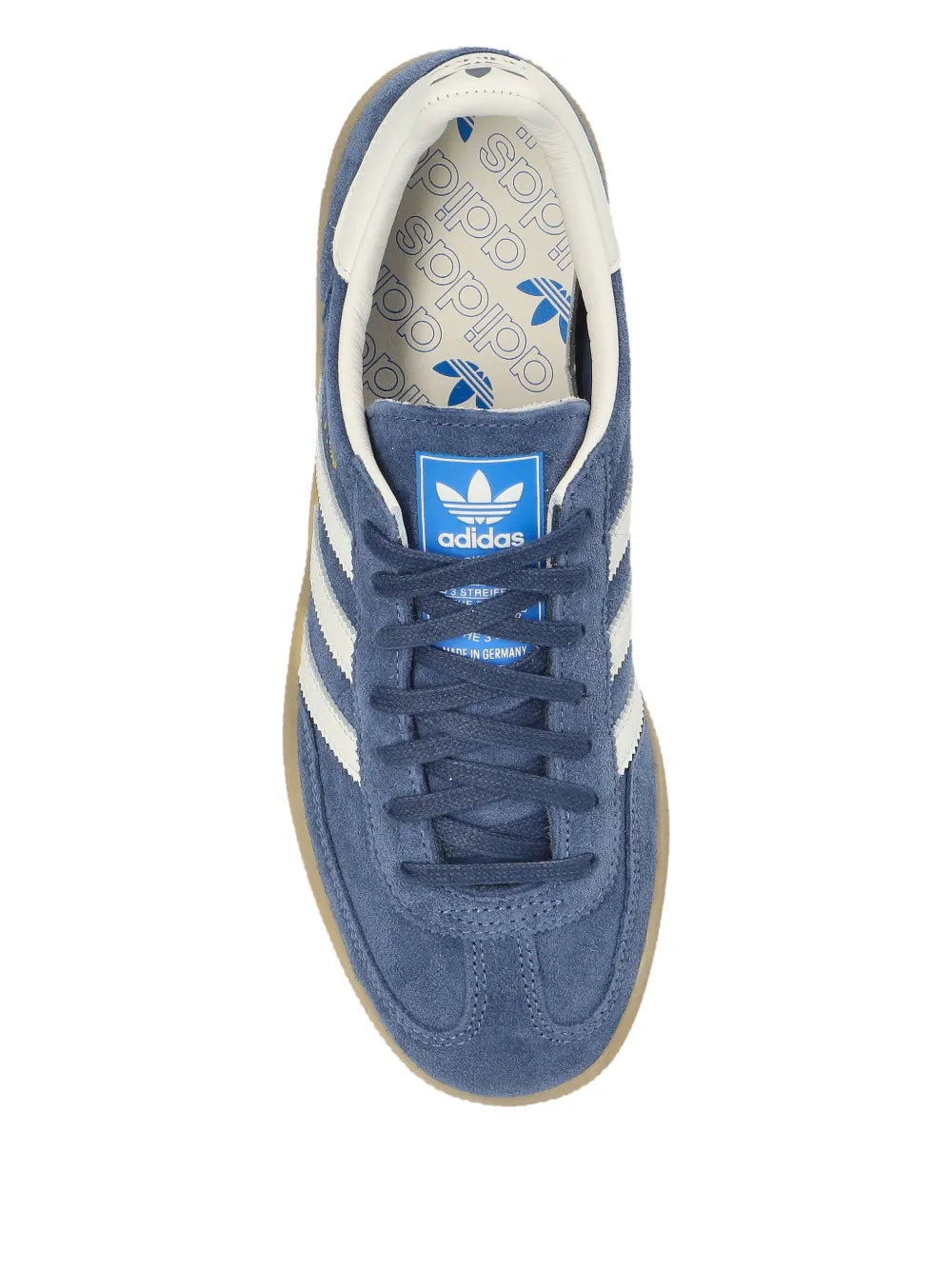 adidas Handball Spezial Sneakers — Blue — Size US M 3.5 - US W 5 — Top View