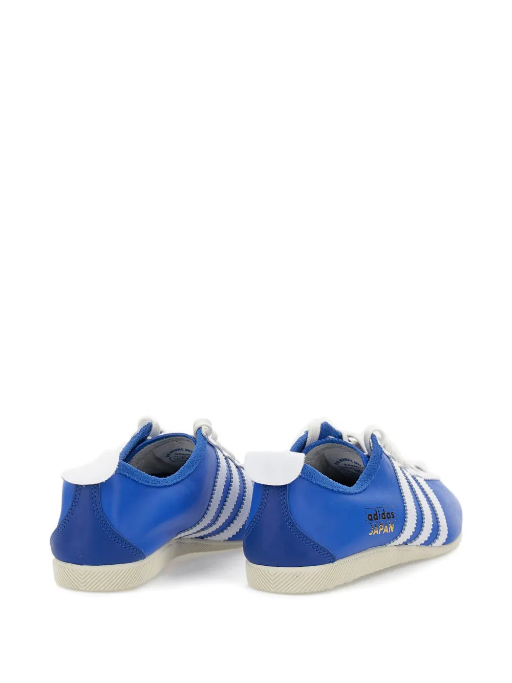 adidas Japan Leather Three-Stripe Sneakers — Blue — Size US M 10 - US W 11.5 — Top View