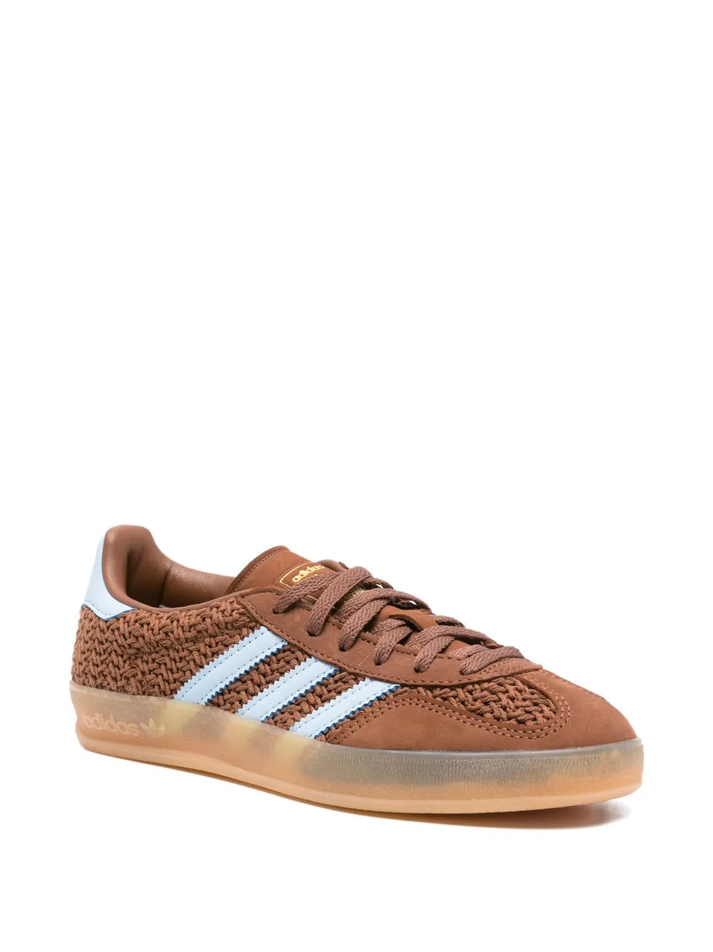 adidas Gazelle Leather Sneakers — Brown — Size US M 6 - US W 7.5 — Side View