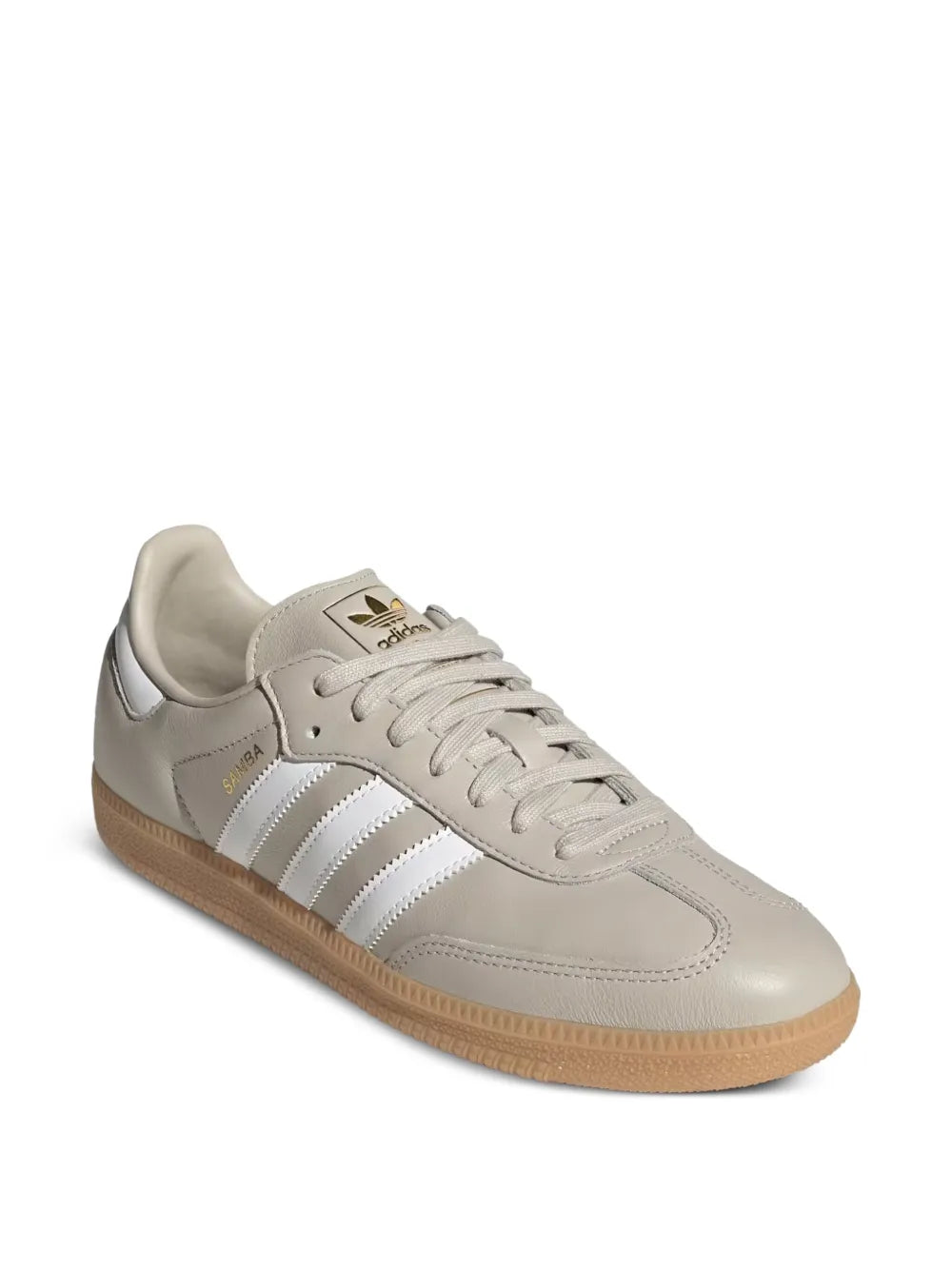 adidas Samba Leather Sneakers — Beige — Size US M 11.5 - US W 13 — Side View