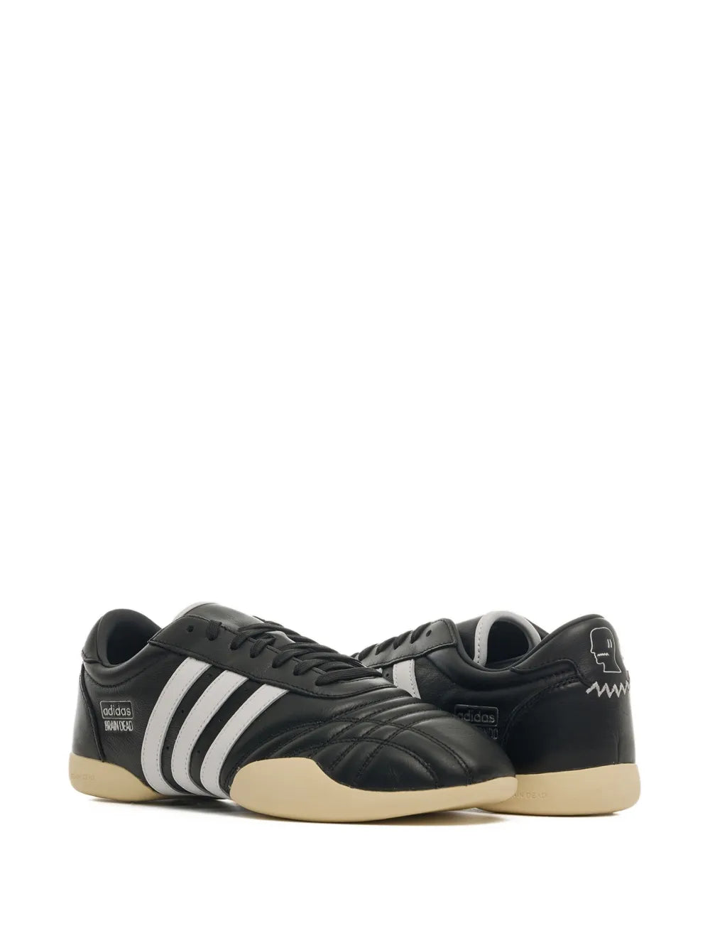 adidas Quilted-Embellishment Sneakers — Black — Size US M 9.5 - US W 11 — Side View