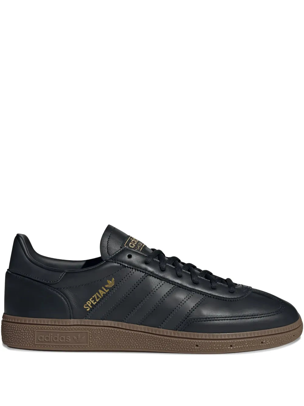 adidas Handball Spezial Leather Sneakers — Black — Size US M 8.5 - US W 10 — Front View