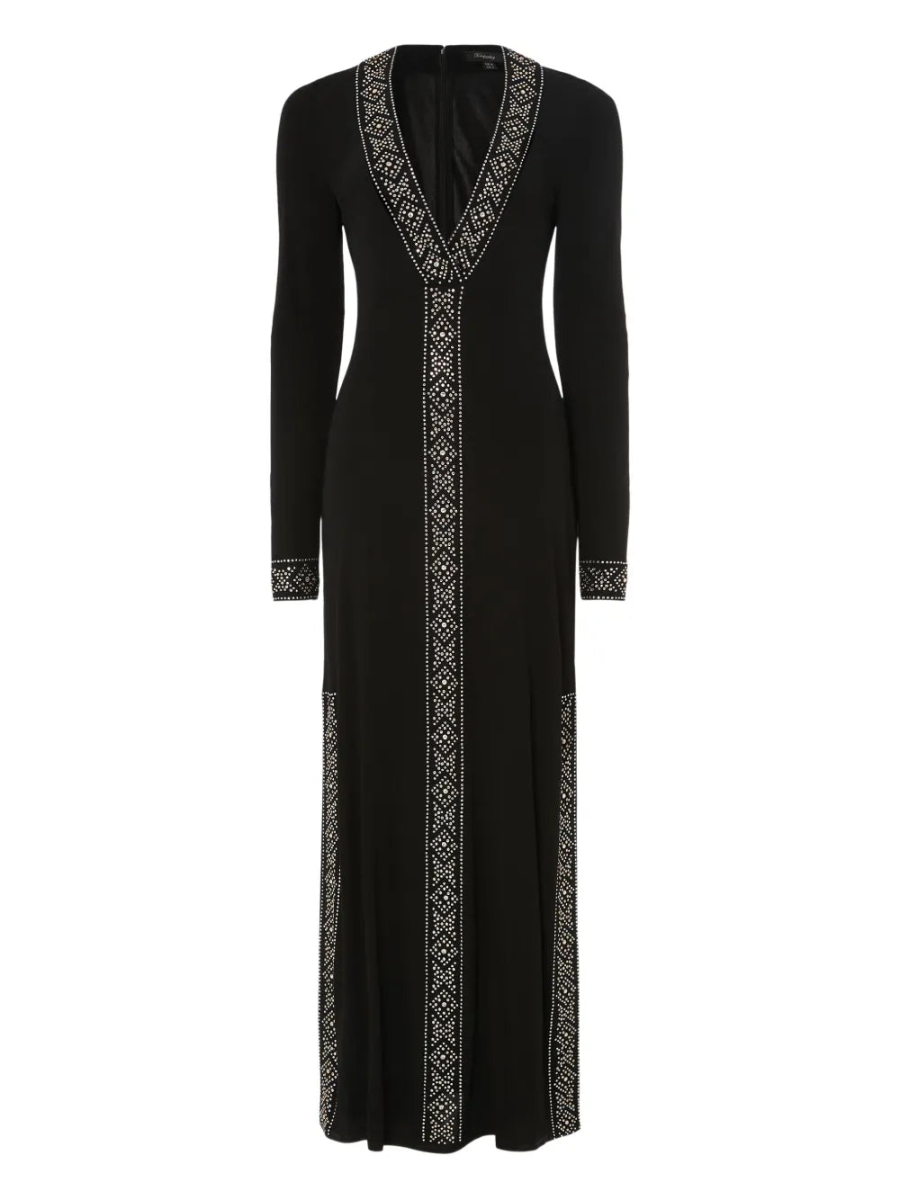 Temperley London Gallantry V Neck Dress — Black — Size S — Front View